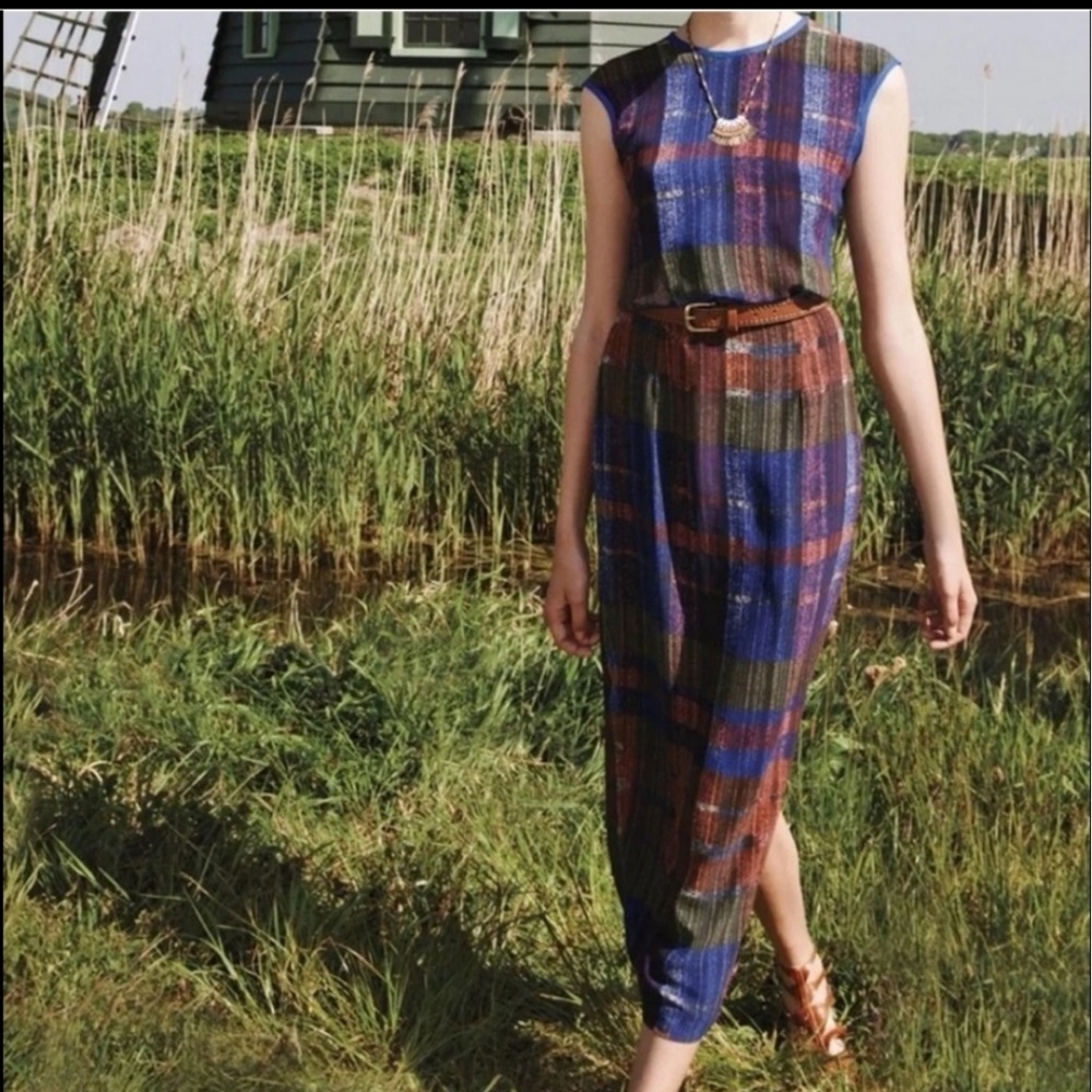 HD in Paris Anthropologie Andaz Plaid midi dress